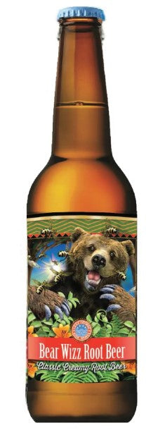 Root Beer Lake George Soda Works Handcrafted Root Beer Bear Wizz 12fl.oz (4 Pack)